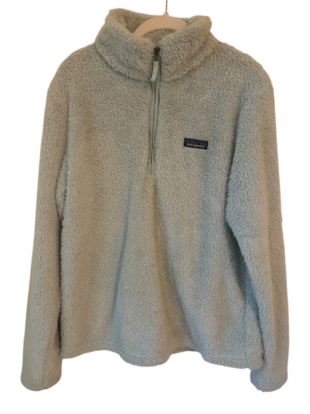Patagonia Women's Los Gatos 1/4 Zip Fleece Pullover Jacket Blue Grey Large